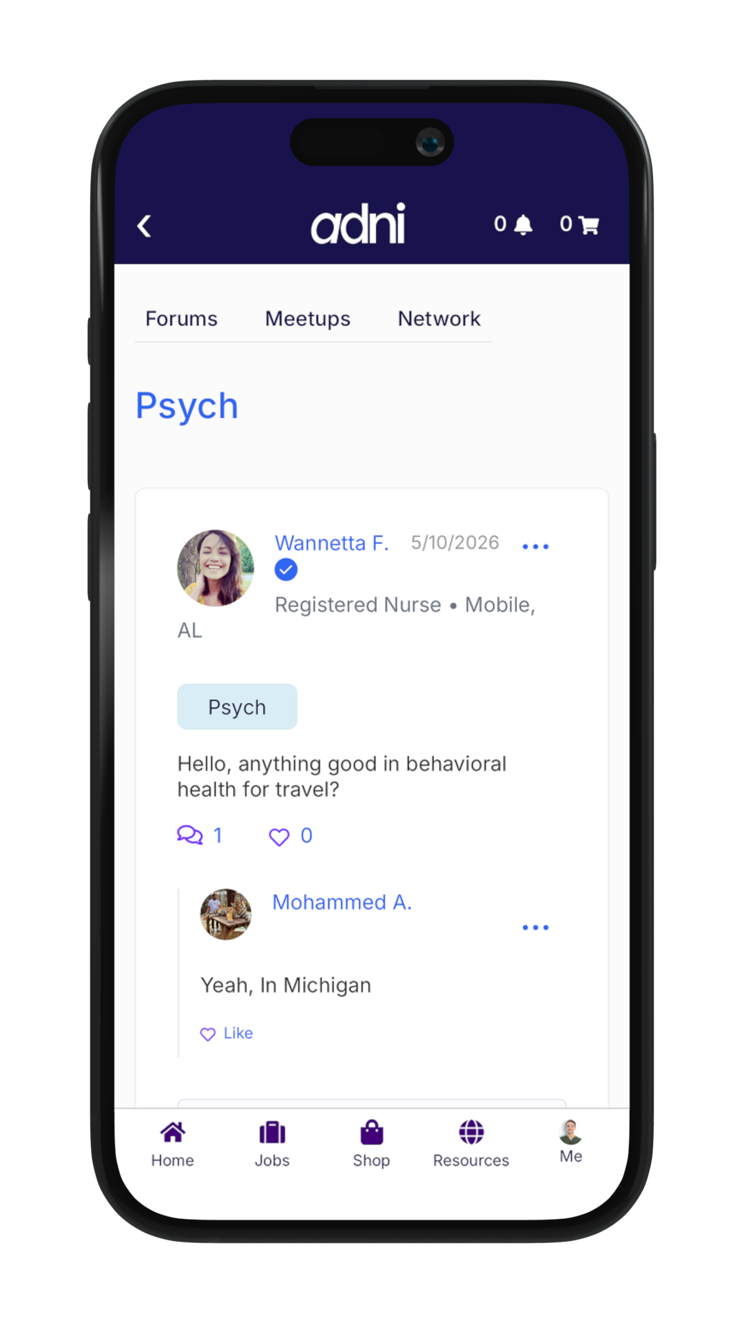 Adni community forum thread